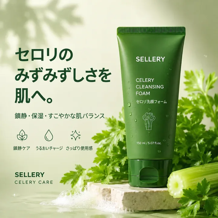 Selleryのみずみずしさを肌に。鎮静、うるおい、健やかな肌バランス